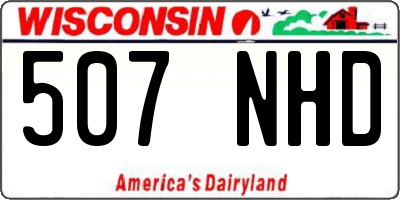 WI license plate 507NHD