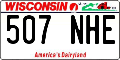 WI license plate 507NHE