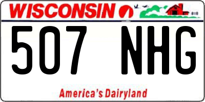 WI license plate 507NHG