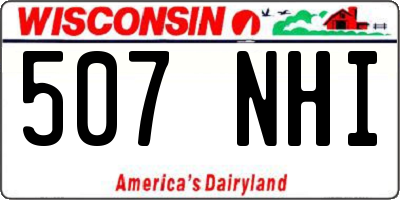 WI license plate 507NHI