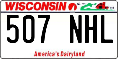 WI license plate 507NHL