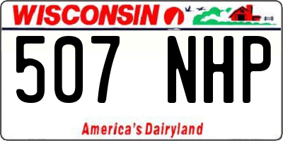 WI license plate 507NHP