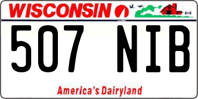 WI license plate 507NIB