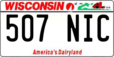 WI license plate 507NIC