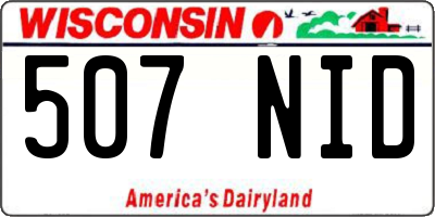 WI license plate 507NID