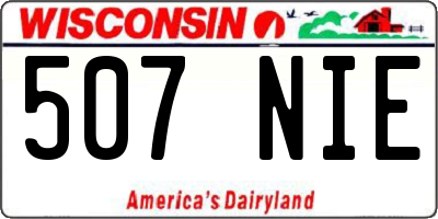 WI license plate 507NIE