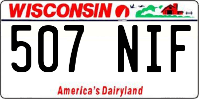 WI license plate 507NIF