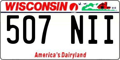WI license plate 507NII