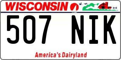 WI license plate 507NIK