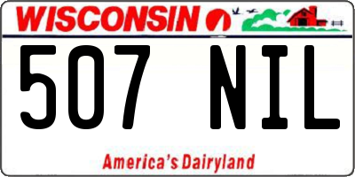 WI license plate 507NIL