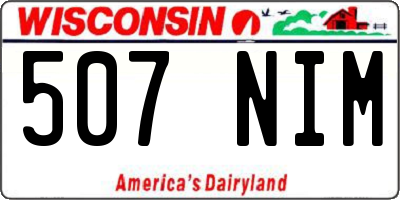 WI license plate 507NIM
