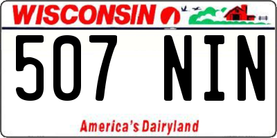 WI license plate 507NIN