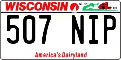 WI license plate 507NIP