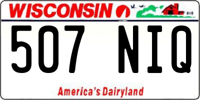 WI license plate 507NIQ
