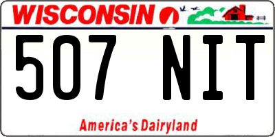 WI license plate 507NIT