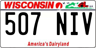WI license plate 507NIV