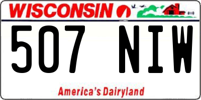 WI license plate 507NIW