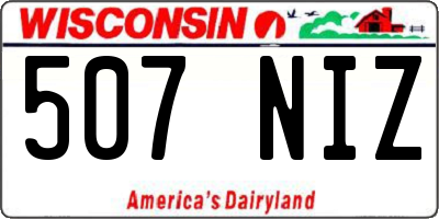 WI license plate 507NIZ