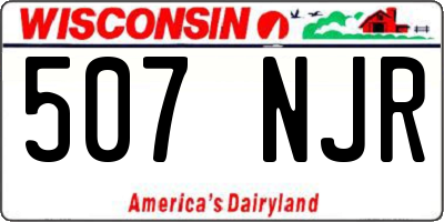 WI license plate 507NJR