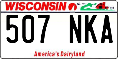 WI license plate 507NKA
