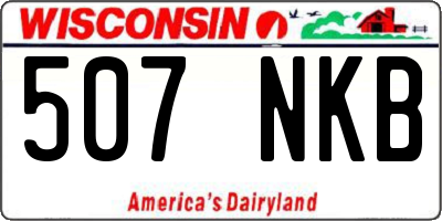 WI license plate 507NKB