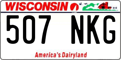 WI license plate 507NKG