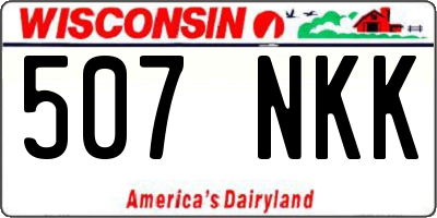 WI license plate 507NKK