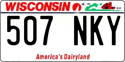 WI license plate 507NKY