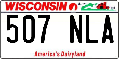WI license plate 507NLA