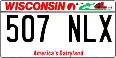 WI license plate 507NLX
