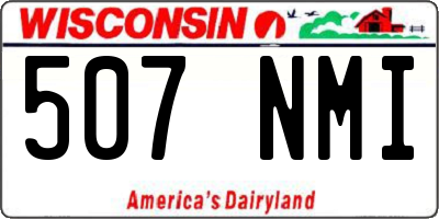 WI license plate 507NMI