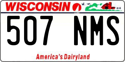 WI license plate 507NMS