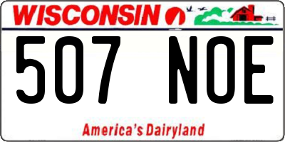WI license plate 507NOE