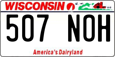 WI license plate 507NOH
