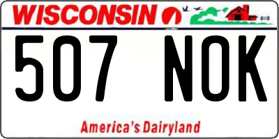 WI license plate 507NOK
