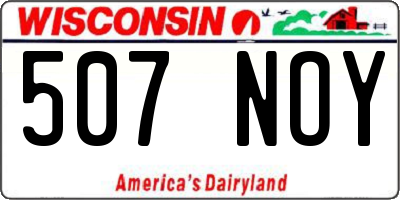 WI license plate 507NOY