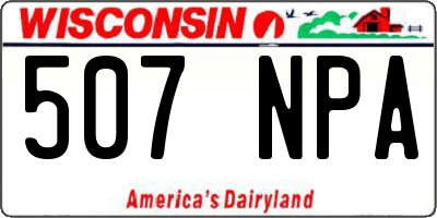 WI license plate 507NPA