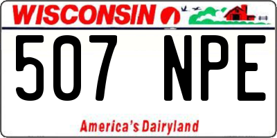 WI license plate 507NPE