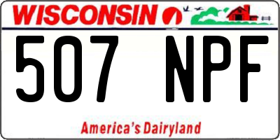 WI license plate 507NPF