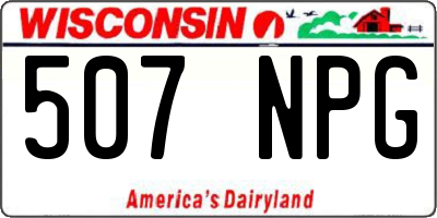 WI license plate 507NPG