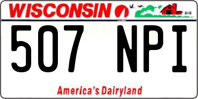 WI license plate 507NPI