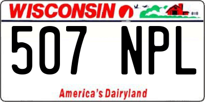 WI license plate 507NPL