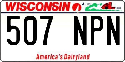 WI license plate 507NPN