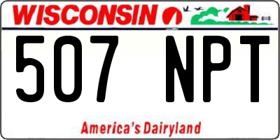 WI license plate 507NPT