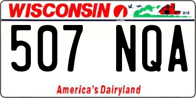 WI license plate 507NQA