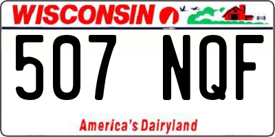 WI license plate 507NQF