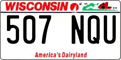 WI license plate 507NQU