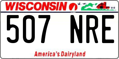 WI license plate 507NRE