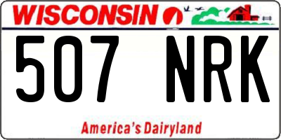 WI license plate 507NRK