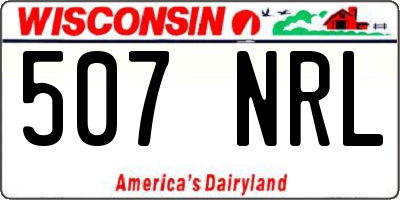 WI license plate 507NRL